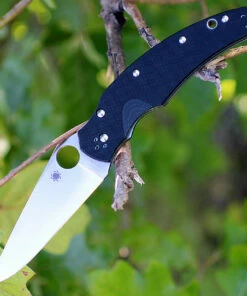 Spyderco Knives Spyderco Opus G-10 Black C218GP, 3.75 in CPM S30V Plain Blade