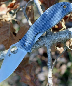 Spyderco Knives Spyderco Polestar G-10 Grey C220GPGY, 3.30" CTS BD1 Plain Blade