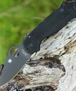 Spyderco Knives Spyderco Para Military 3 G-10 Black C223GPBK, 2.95 in. CPM S30V Black Plain Blade