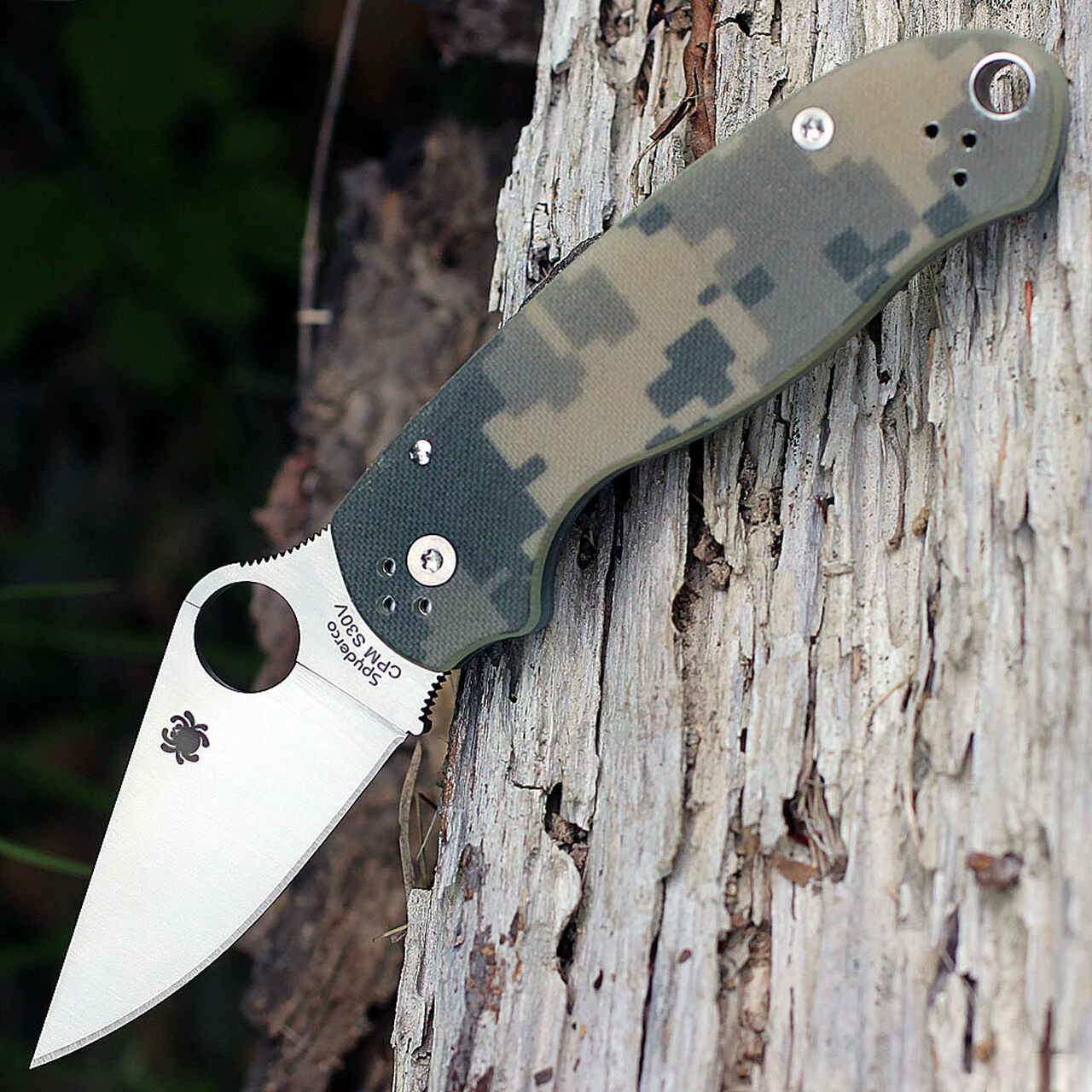 Spyderco Knives Spyderco Para Military 3 G-10 Digital Camouflage C223GPCMO, 2.95" CPM S45V Plain Blade 1 Spyderco Knives Spyderco Para Military 3 G-10 Digital Camouflage C223GPCMO, 2.95" CPM S45V Plain Blade