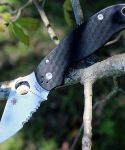 Spyderco Knives Spyderco Para Military 3 G-10 Black C223GPS, 2.95" CPM S30V Combo Blade