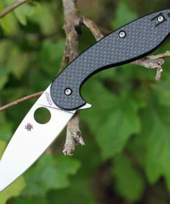 Spyderco Knives Spyderco Paul Alexander Sliverax Carbon Fiber/G-10 C228CFP, 3.48" CPM S30V Plain Blade