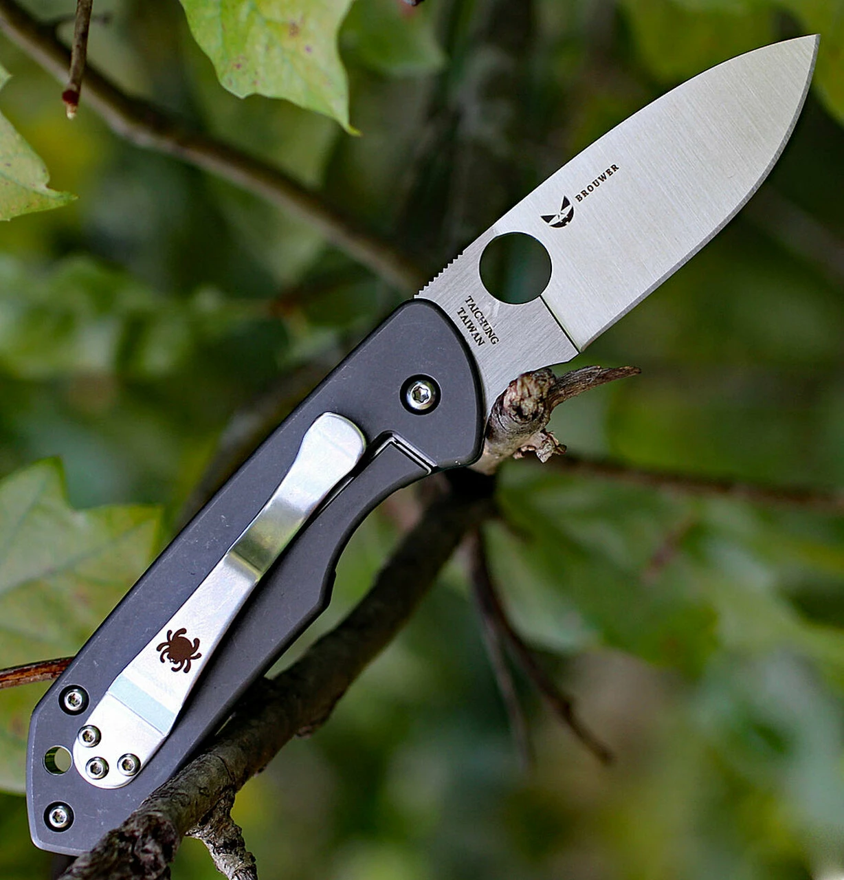 Spyderco Knives Spyderco C232GTIP Jerry Brouwer, CPM S30V Plain Blade, Forest Green G-10 Handle 2 Spyderco Knives Spyderco C232GTIP Jerry Brouwer, CPM S30V Plain Blade, Forest Green G-10 Handle - Image 2