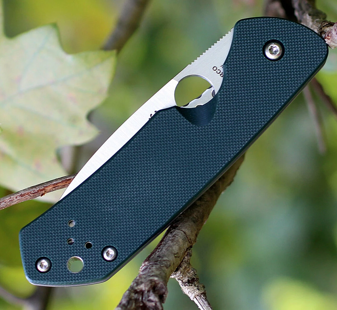 Spyderco Knives Spyderco C232GTIP Jerry Brouwer, CPM S30V Plain Blade, Forest Green G-10 Handle 4 Spyderco Knives Spyderco C232GTIP Jerry Brouwer, CPM S30V Plain Blade, Forest Green G-10 Handle - Image 4