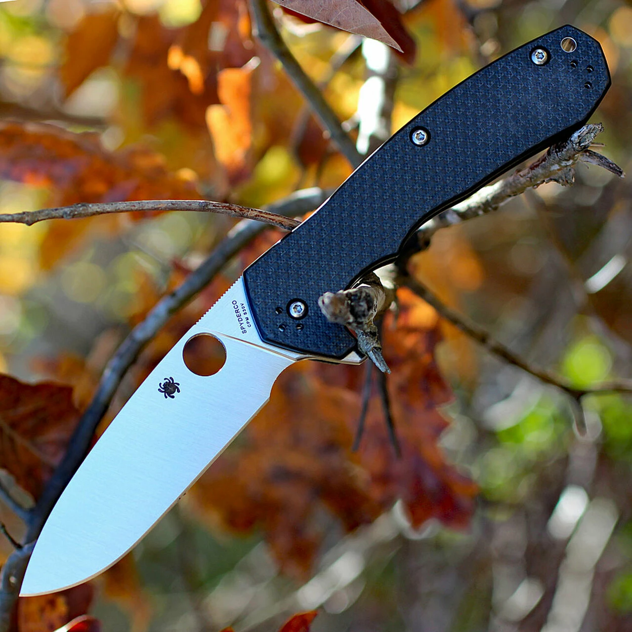 Spyderco Knives Spyderco C234CFP Amalgam, CPM S30V Plain Blade, Carbon Fiber/G-10 Handle 1 Spyderco Knives Spyderco C234CFP Amalgam, CPM S30V Plain Blade, Carbon Fiber/G-10 Handle