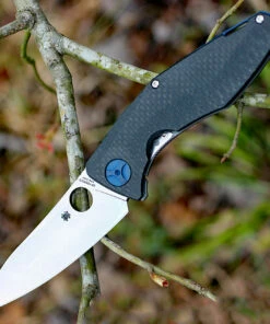 Spyderco Knives Spyderco C235CFTIP Drunken, 3.5" CPM-S90V Plain Blade, Carbon Fiber/Titanium Handles