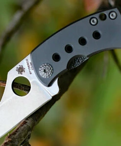 Spyderco Knives Spyderco MCBEE C236TIP, 1.52" CTS-XHP Steel Plain Blade, Titanium Handle