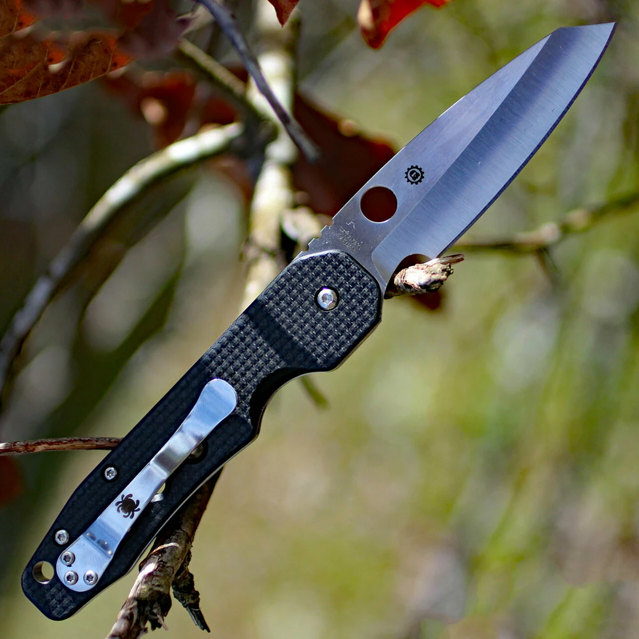 Spyderco Knives Spyderco C240CFP Smock, 3.45" CPM S30V Plain Blade, Carbon Fiber/G-10 Handle 2 Spyderco Knives Spyderco C240CFP Smock, 3.45" CPM S30V Plain Blade, Carbon Fiber/G-10 Handle - Image 2