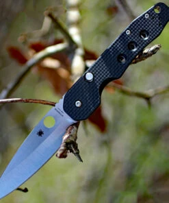 Spyderco Knives Spyderco C240CFP Smock, 3.45" CPM S30V Plain Blade, Carbon Fiber/G-10 Handle