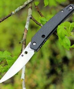 Spyderco Knives Spyderco Ikuchi Carbon Fiber / Blk G10 (3.3" CPM S30V Satin) C242CFP