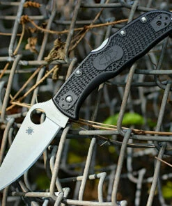 Spyderco Knives Spyderco Endela Lightweight C243PBK, 3.41" VG-10 Plain Blade, Black FRN Handle