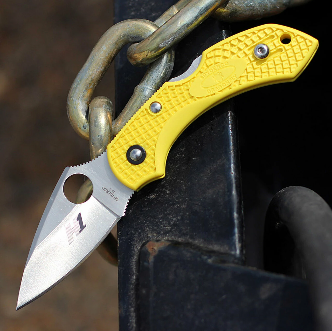 Spyderco Knives Spyderco C28PYL2 Dragonfly 2 Salt, 1.875" H-1 Plain Blade, FRN Handle 1 Spyderco Knives Spyderco C28PYL2 Dragonfly 2 Salt, 1.875" H-1 Plain Blade, FRN Handle