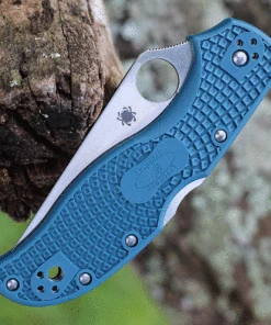 Spyderco Knives Spyderco Stretch 2 Straight Spine C90FP2K390, 3.43" Satin K390 Blade, Blue FRN Handle -Buck Knives Sales c90fp2k390.3 50608.1627317622
