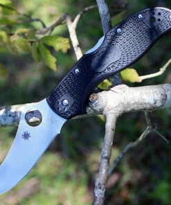 Spyderco Knives Spyderco C90PBK2 Stretch 2 Lightweight, 3.45" VG-10 Plain Blade, FRN Handles