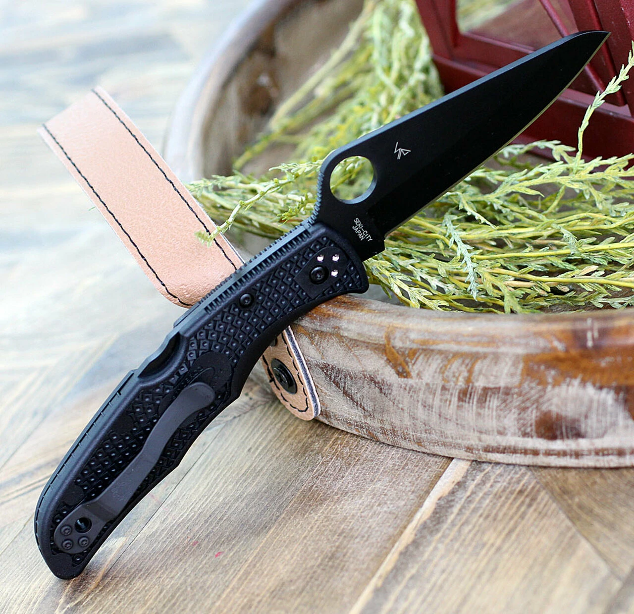 Spyderco Knives Spyderco Pacific Salt 2 C91PBBK2, 3.78" H1 Steel Black Plain Blade, Black FRN Handle 2 Spyderco Knives Spyderco Pacific Salt 2 C91PBBK2, 3.78" H1 Steel Black Plain Blade, Black FRN Handle - Image 2