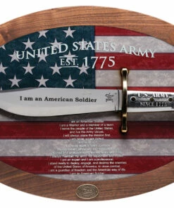 Case 15009 US Army Commemorative Bowie, Smooth White Synthetic Handle (BOWIE SS)