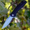 CIVIVI Knives CIVIVI Baklash C801C, 3.5” 9Cr18MoV Satin Drop Point Plain Blade, Black G-10 Handles