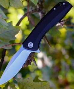 CIVIVI Knives CIVIVI Baklash C801C, 3.5” 9Cr18MoV Satin Drop Point Plain Blade, Black G-10 Handles