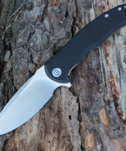 CIVIVI Knives CIVIVI Praxis C803C, 3.75" 9Cr18MoV Satin Drop Point Plain Blade, Black G-10 Handles