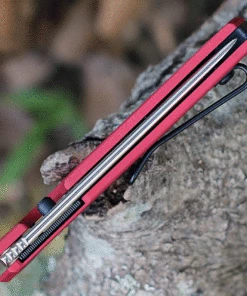 GiantMouse Giant Mouse Ace Clyde-Red-Alu, 3.0" N690 Steel Satin Plain Blade, Red Aluminum Handle -Buck Knives Sales clyde red alu 99798.1622147891