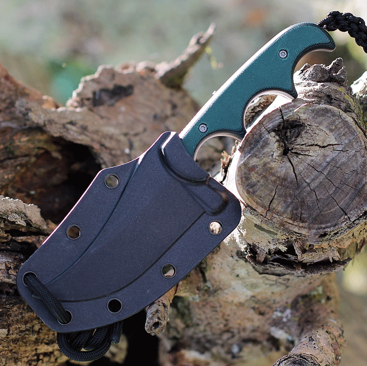 CRKT Minimalist Persian Neck Knife - Green Resin Fiber (2.76" 8Cr13MoV Bead Blast) 2379 3 CRKT Minimalist Persian Neck Knife - Green Resin Fiber (2.76" 8Cr13MoV Bead Blast) 2379 - Image 3