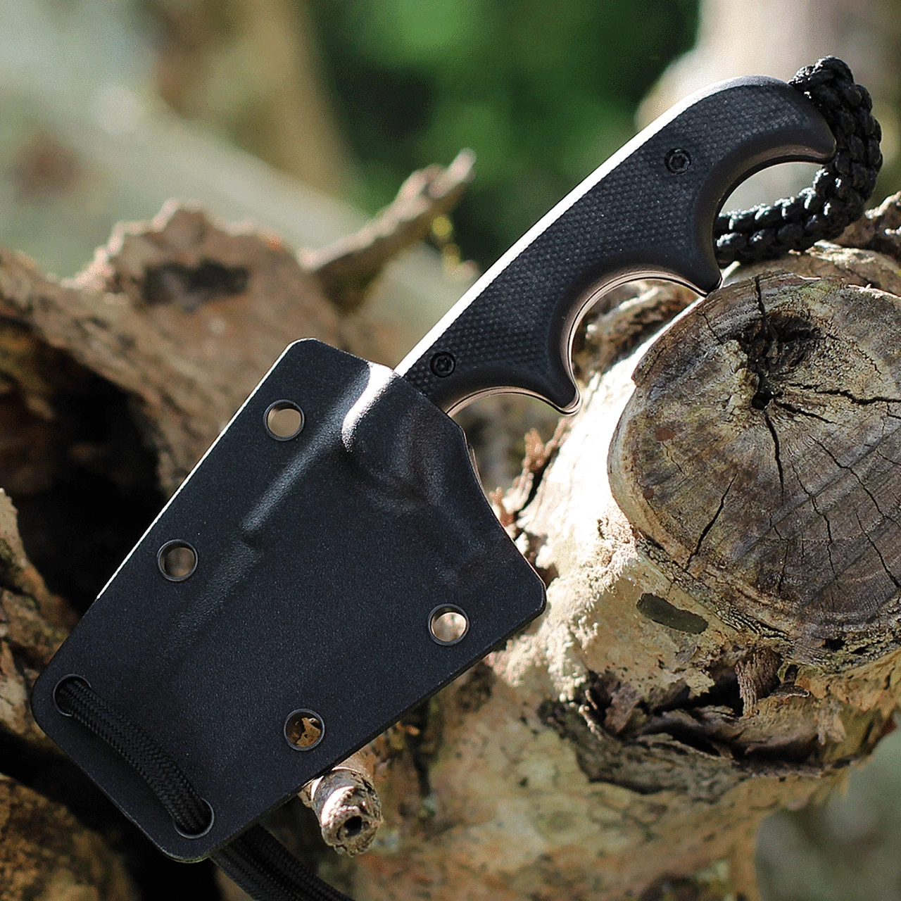 CRKT 2387 Folts Minimalist® Bowie Neck Knife, 2" 5Cr15MoV Plain Blade, Green Micarta Handle 2 CRKT 2387 Folts Minimalist® Bowie Neck Knife, 2" 5Cr15MoV Plain Blade, Green Micarta Handle - Image 2