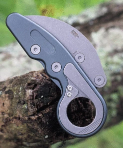 CRKT Compact Provoke Kinematic 4045, 2.26" D2 Tool Steel Stonewashed Hawkbill Blade, Gray 6061 Aluminum -Buck Knives Sales cr4045.2 54727.1625677365