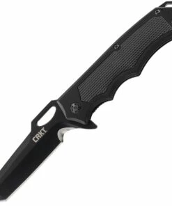 CRKT 7050 Septimo, 3.6" 8Cr13MoV Black Combo Blade, Aluminum Handles w/TPR Inserts