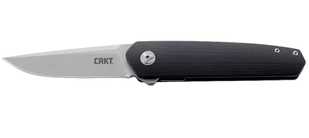 CRKT 7090 Cuatro, 3.2" 8Cr13MoV Plain Blade, Black G-10 Handle 1 CRKT 7090 Cuatro, 3.2" 8Cr13MoV Plain Blade, Black G-10 Handle