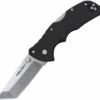 Cold Steel Mini Recon 1 CS-27BAT, 3.0" AUS-10A Stonewashed Tanto Blade, Black GRN Handle