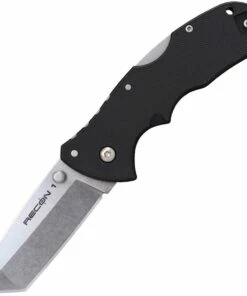 Cold Steel Mini Recon 1 CS-27BAT, 3.0" AUS-10A Stonewashed Tanto Blade, Black GRN Handle