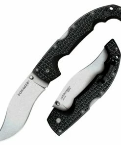 Cold Steel XL Voyager Vaquero, 5.5" AUS10A Plain Blade, Black Griv-Ex™ Handle (29AXV)