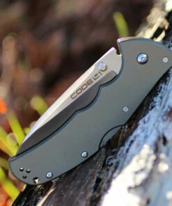 Cold Steel 58PS Code 4-Spear Point, 3.5" S35VN Plain Blade, Gray Aluminum Handle -Buck Knives Sales cs58ps.3 37829.1566586055