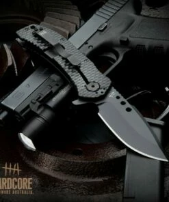Hardcore Hardware Australia MILF Folder - Blk G10 (3.5" Blk Drop Point) MILF-02
