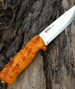 Helle Eggen, Triple Laminated Stainless Steel, Curly Birch Handle