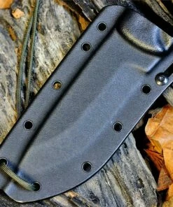 ESEE Knives, 6S-TG Tactical Gray Partially Serrated Edge, Rounded Pommel, Linen Micarta Handles, Black Molded Sheath -Buck Knives Sales esee 22ss 4 46801.1566589442