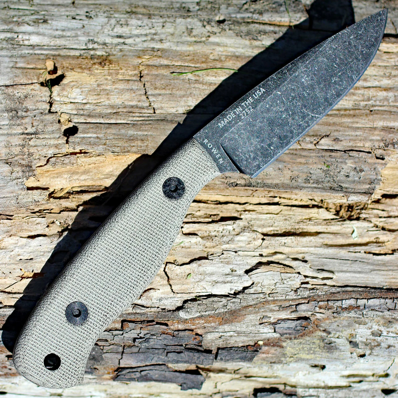 ESEE Knives Esee-JG3-BO Camp-Lore Designed by James Gibson, 3.5" 1095 Black Oxide Stonewash Blade, Micarta Handle 2 ESEE Knives Esee-JG3-BO Camp-Lore Designed by James Gibson, 3.5" 1095 Black Oxide Stonewash Blade, Micarta Handle - Image 2