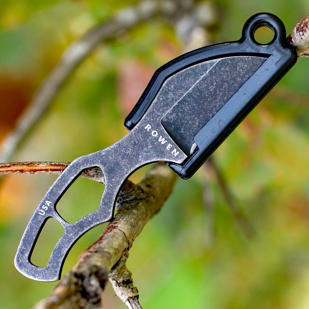 ESEE Knives ESEE Gibson Pinch Neck Knife, 1.3" 1095 Carbon Steel Black Stone Washed Blade, Magnetic Molded Sheath 4 ESEE Knives ESEE Gibson Pinch Neck Knife, 1.3" 1095 Carbon Steel Black Stone Washed Blade, Magnetic Molded Sheath - Image 4