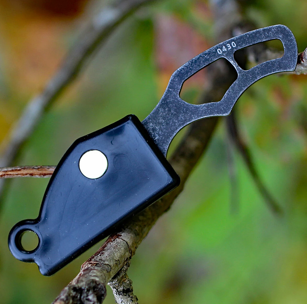 ESEE Knives ESEE Gibson Pinch Neck Knife, 1.3" 1095 Carbon Steel Black Stone Washed Blade, Magnetic Molded Sheath 2 ESEE Knives ESEE Gibson Pinch Neck Knife, 1.3" 1095 Carbon Steel Black Stone Washed Blade, Magnetic Molded Sheath - Image 2