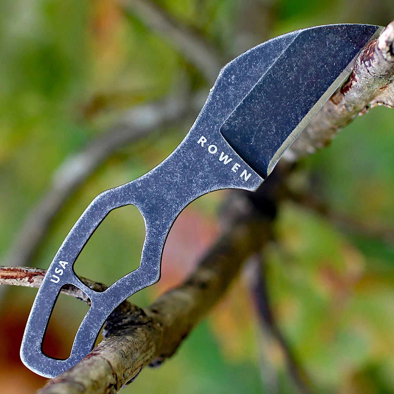 ESEE Knives ESEE Gibson Pinch Neck Knife, 1.3" 1095 Carbon Steel Black Stone Washed Blade, Magnetic Molded Sheath 3 ESEE Knives ESEE Gibson Pinch Neck Knife, 1.3" 1095 Carbon Steel Black Stone Washed Blade, Magnetic Molded Sheath - Image 3