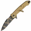 Extrema Ratio MF2 Folding Knife EX133MF2, 4.5" N690 Desert Warfare Plain Blade, Tan Aluminum Handle