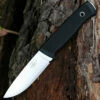 Fallkniven Military Survival Knife - Blk Thermorun (3.8" Lam. CoS Satin) Leather F1LCOS