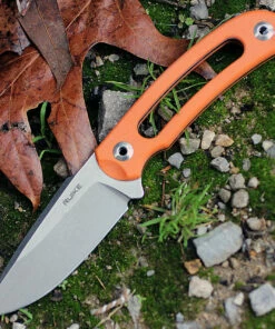 Ruike Hornet F815J, 3.35" 14C28N Plain Blade, Hollowed Orange G-10 Handle