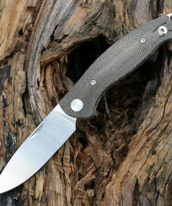 GiantMouse ACE Farley Slipjoint - Green Canvas Micarta (2.8" M390 Satin)