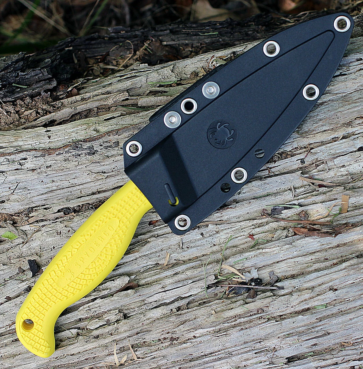 Spyderco Knives Spyderco FB40SYL Fish Hunter, 4.39" H-1 Serrated, Yellow FRN Handle 3 Spyderco Knives Spyderco FB40SYL Fish Hunter, 4.39" H-1 Serrated, Yellow FRN Handle - Image 3