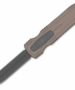 SOG Pentagon - Flat Dark Earth OTF Automatic Knife 15-61-02-57, 3.75" S35VN Black Titanium Nitride Dagger Blade, Flat Dark Earth Aluminum Handle