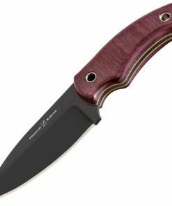 Flexcut Hawthorne Nomad, 4" 1095 Steel Blade, Red Coral Micarta w/ OD Green G-10 Liner Handle