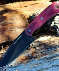 Flexcut Hawthorne Seeker, 4 1/8" 1095 Steel Blade, Purpleheart with Black G-10 Liner