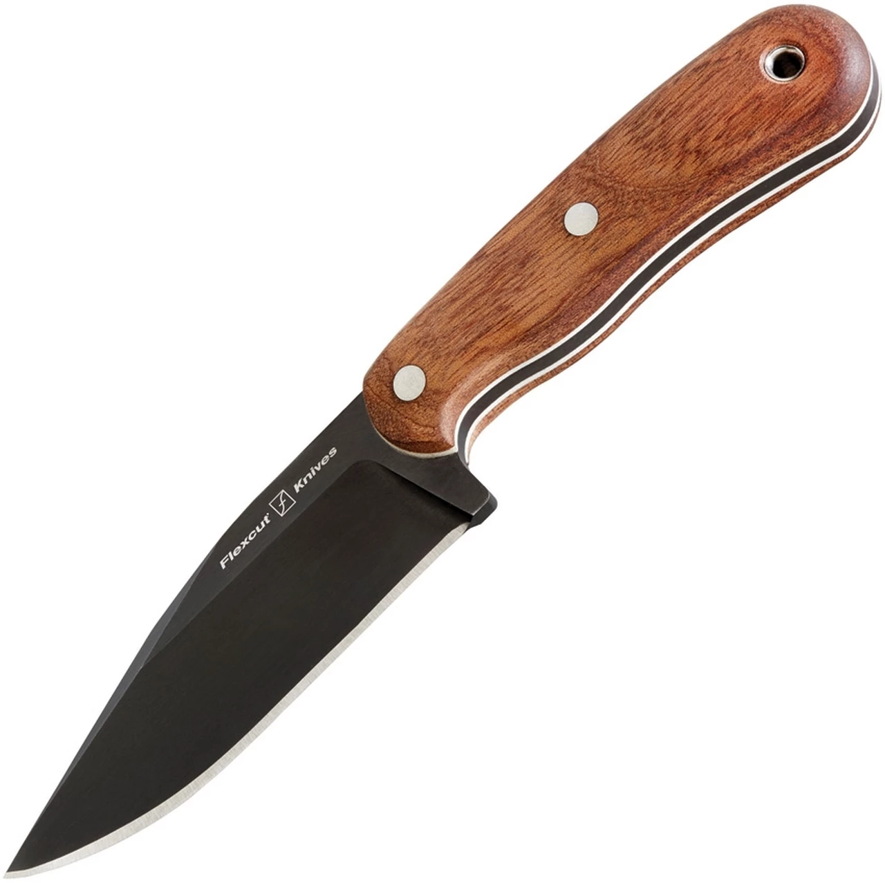 Flexcut Hawthorne Seeker, 4 1/8" 1095 Steel Blade, Sapele w/ White G-10 Liner Handle 1 Flexcut Hawthorne Seeker, 4 1/8" 1095 Steel Blade, Sapele w/ White G-10 Liner Handle