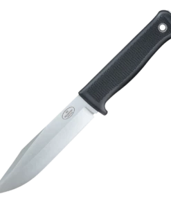 Fallkniven S1 Forest Knife - Black Thermorun (5.13" VG10 Satin) Black Zytel FN4K